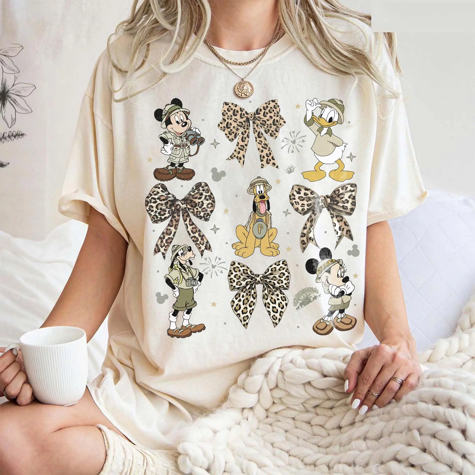 

Plus Size Women's Classic Disney Mickey and Friends T- Shirt, Disneyland Trip Vacation Shirt Pure Cotton Streetwear Oversized