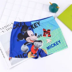 Disney Anime Mickey Mouse Swimming Trunks Cartoon Boy Flat Angle Beach Shorts Children Gifts