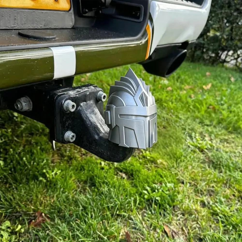 Trailer Hitch Cover Funny Knight Helmet Shaped Towing Hitch Ball Cover 3D Printed Trailer Ball Protective Cap for Truck Accessor
