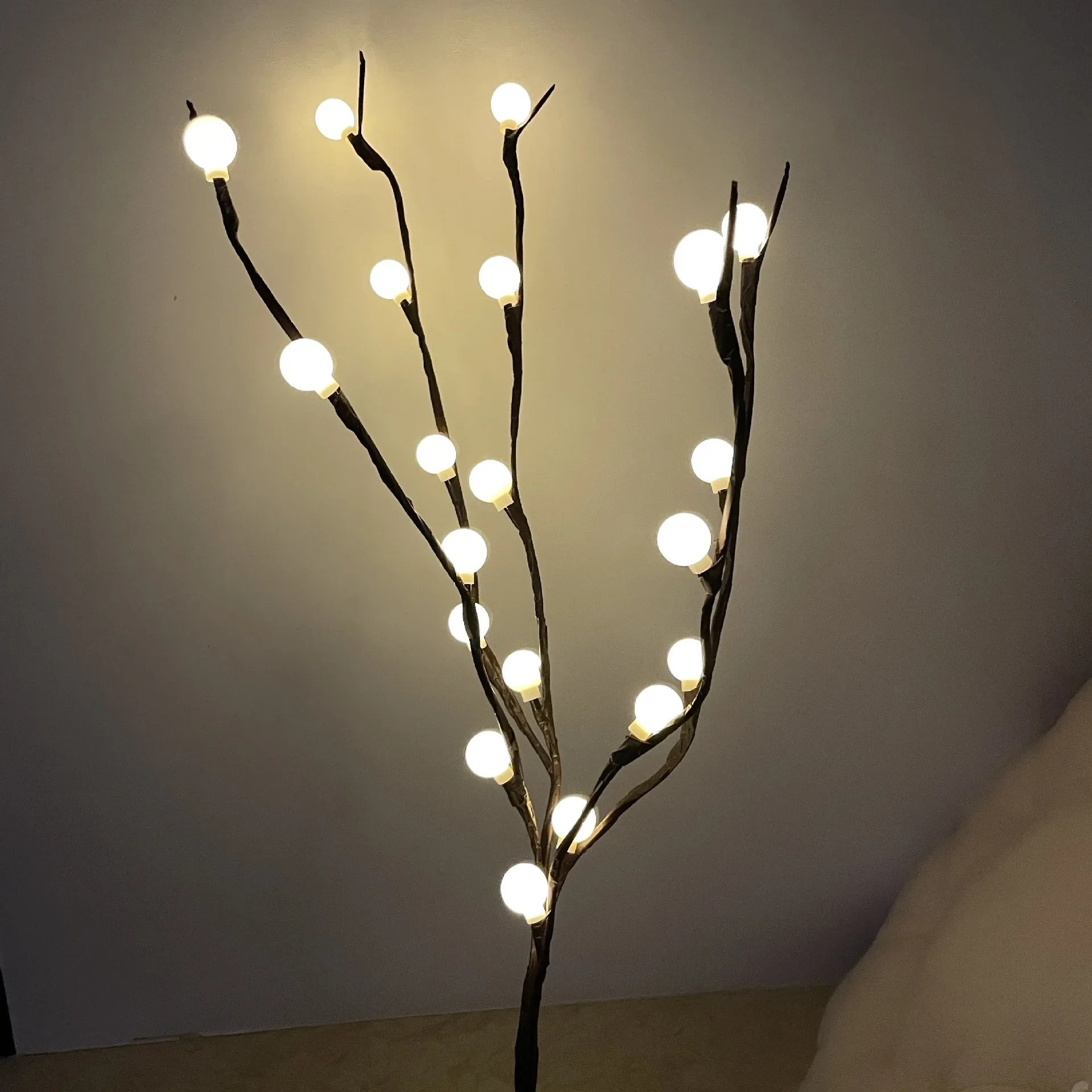 LED bedroom layout creative night light Qingba homestay decoration light string simulation branch LED color lights