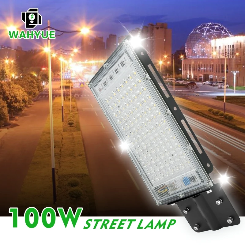 

LED Street Light 100W AC 220V-240V Outdoor Floodlight Spotlight IP65 Waterproof Wall Light Garden Road Street Pathway Spot Light