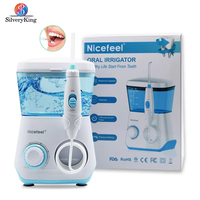 Dental Flosser 8 Tips 360° nozzle 600ML Nicefeel Oral Irrigator Teeth Cleaner Water Pick Mouthwasher Electric Dental Flossing