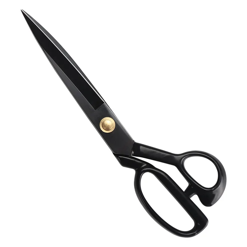 Professional sewing scissors tailors fabric needles thread cutting manganese steel black blade cutting process is very sharp