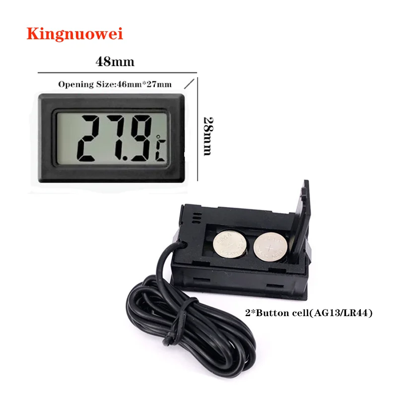 LCD Embedded Digital Thermometer,NTC Sensor, Fish tank,refrigerator