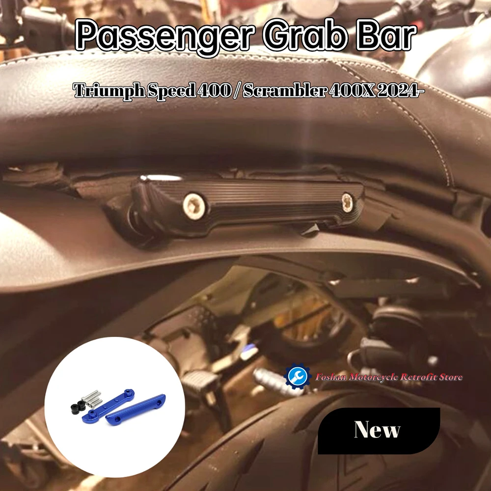 For Triumph Speed 400 Split-Type Rear Grab Bar Scrambler 400X 2024 2025 Motorcycle Modifications Accessories Passenger Grab Bar