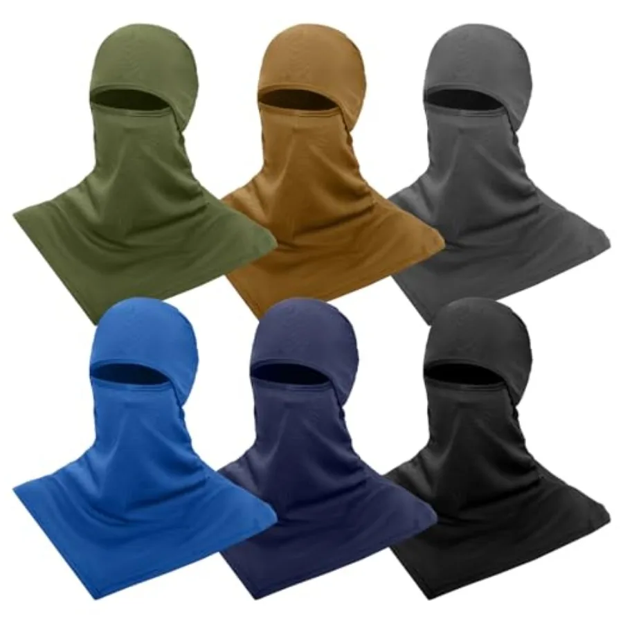 

6Pcs Balaclava Face Cover Ski Mask Cover Long Neck Covers Summer Face Cover Neck Protector UV Protection for Men Women