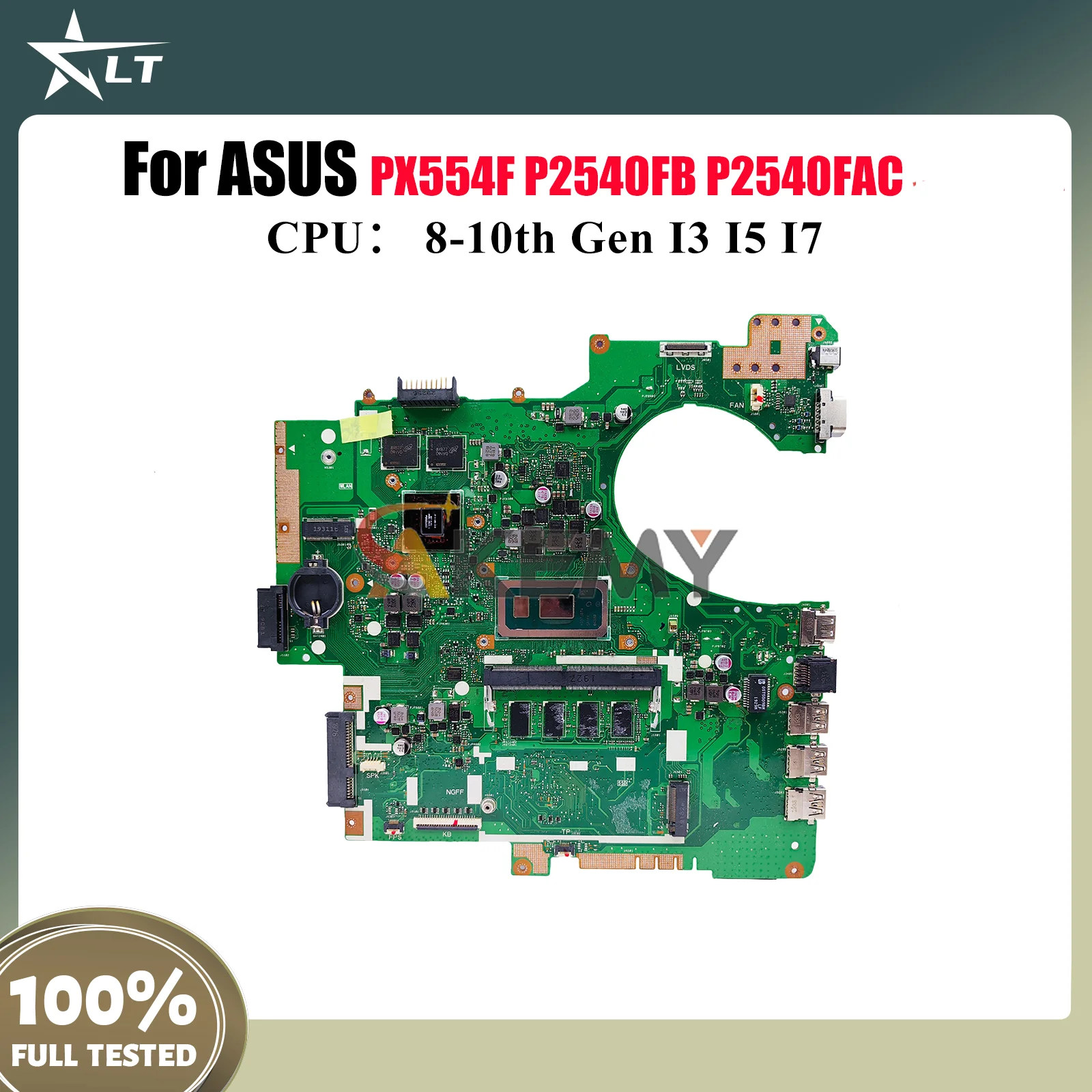 

P2540FB Laptop Motherboard For ASUS ProArt P2540FB P2540FAC PX554F P2540F Notebook Mainboard With I3 I5 I7 CPU 100% tests OK stk