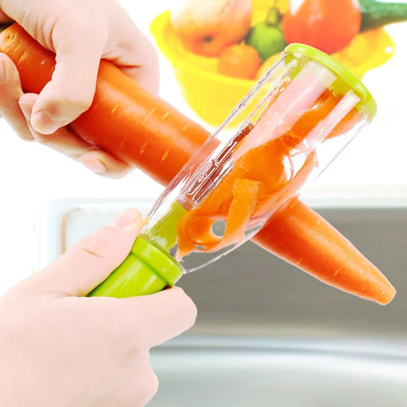 

Multi-Functional Peeler with Storage Case - Kitchen Vegetable Peeler Tool, Ergonomic Fruit & Potato Peeler for Home Use