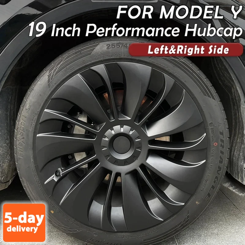 4PCS for Tesla Model Y 19Inch Wheel Cover Hubcaps Hub Cap Replacement Steering Wheel Rim Protector Kit Exterior Accessories 2023