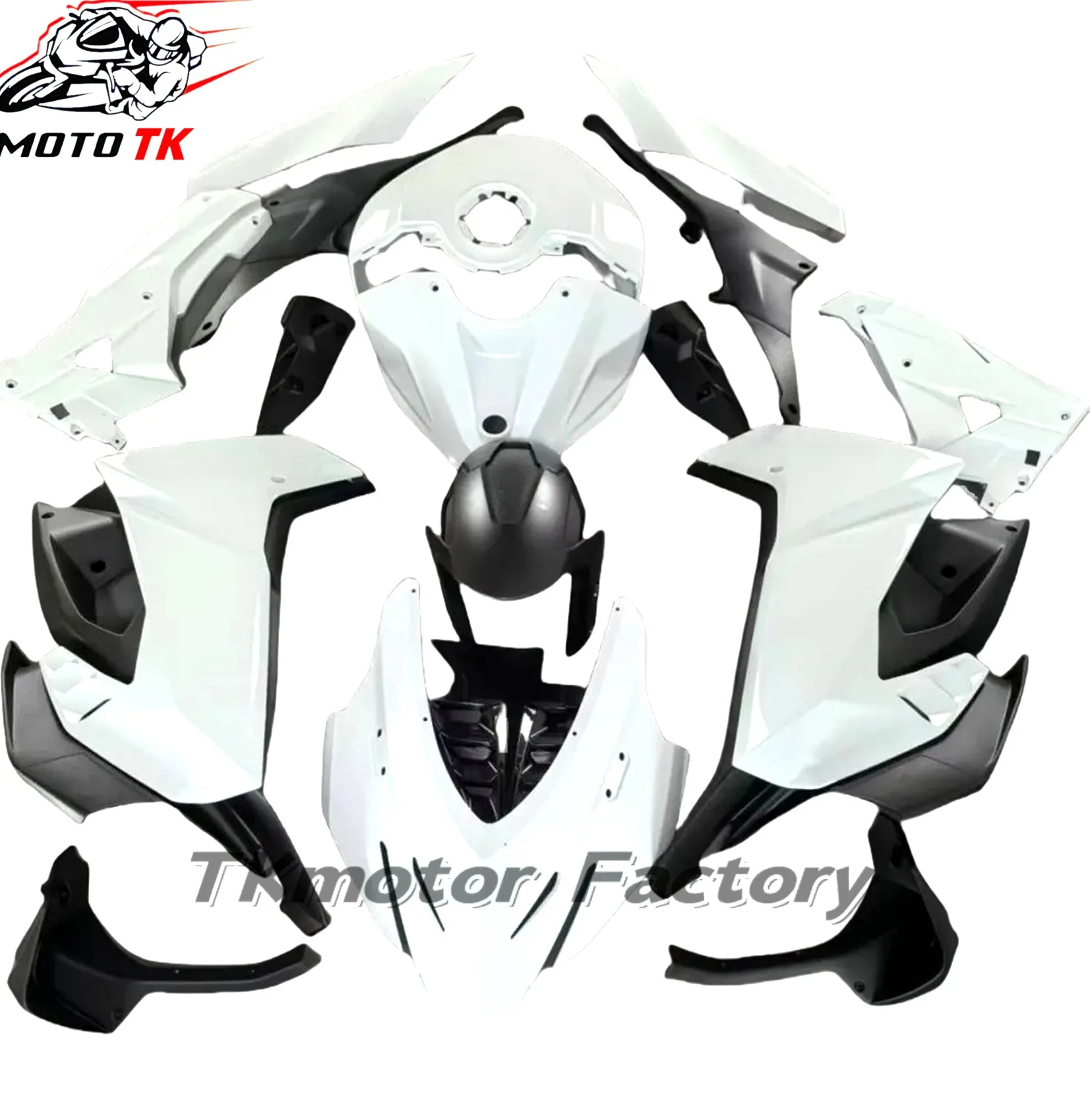 New ABS Fairing Kit - Motorcycle Fairing Set Body Kit Plastic For APRILIA RS457 2024 2025 Accessories Full Bodywork Cowl White B 2