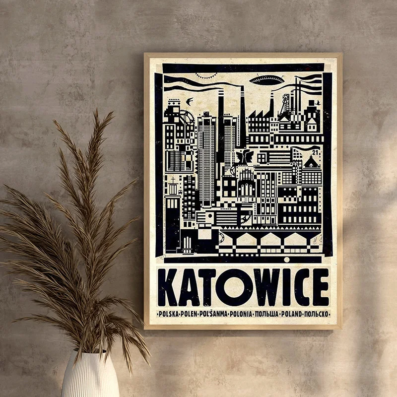 Vintage Poland City Posters Biebrza Solina Zakopane Canvas Printing And Prints Wall Art Picture for Living Room Home Decor Gift