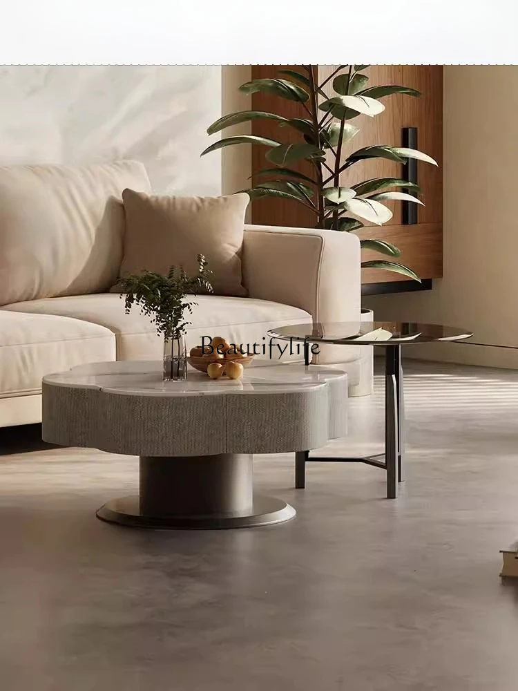 10 * mesa de centro de vidro minimalista italiana sala de estar casa luz luxo high-end mesa de centro em formato especial