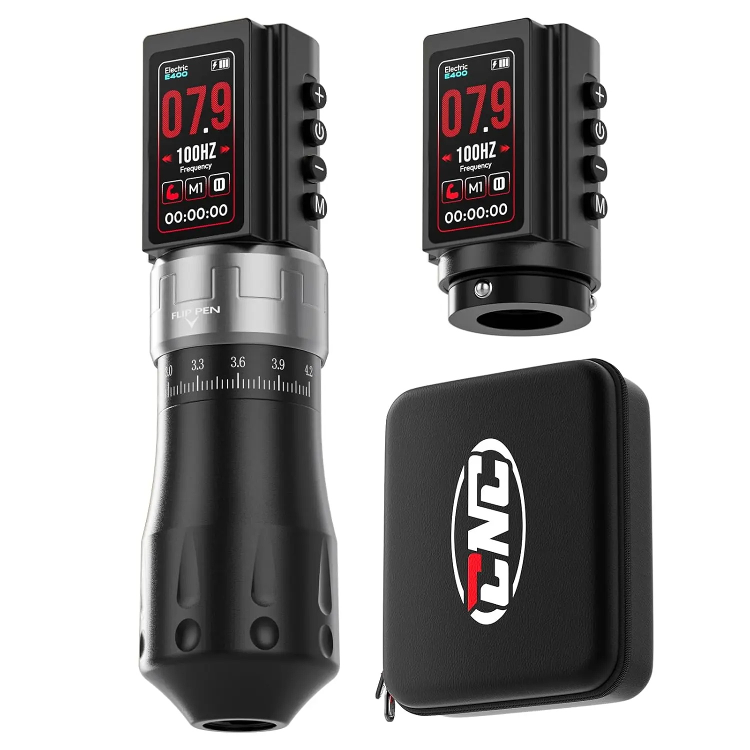 

Wireless Tattoo Machine 3600mAh Dual Batteries 7 Strokes 2.4-4.2mm Rotary Pen LED Display Brushless Motor Tattoo Gun