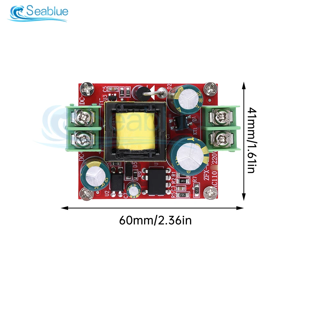 AC-DC Power Module AC 100-240V 220V To 12V 3A 24V 1.5A 36W Step-down Module Voltage Stabilizing Switch Power Supply With Case