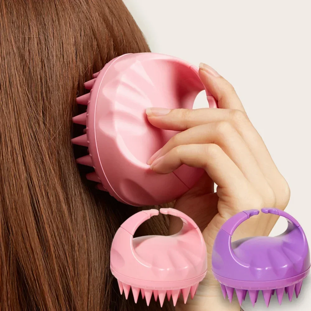 Portable Silicone Shampoo Brush Handheld Head Scalp Massage Brush Bath Massage Brush Body Shower Brushs Soft Hair Comb Hair Care