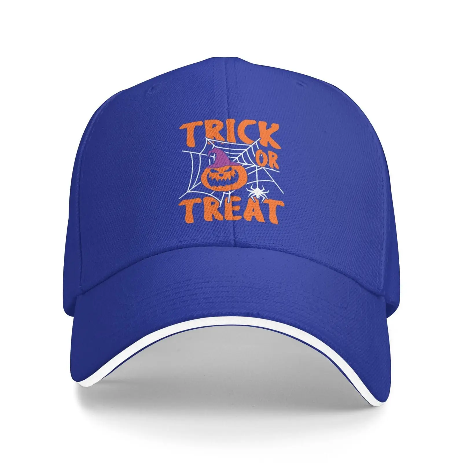 Trick Or Treat Trucker Baseball Cap for Men Women Hat Sandwich Brim Dad Hats