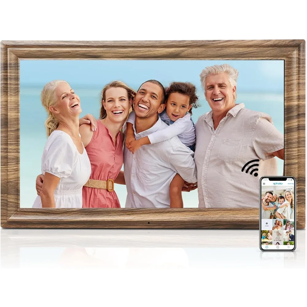 16 Inch Digital Picture Frame with 32GB Storage Wall Mountable, Auto-Rotate, Motion Sensor Share Photo Video Via App