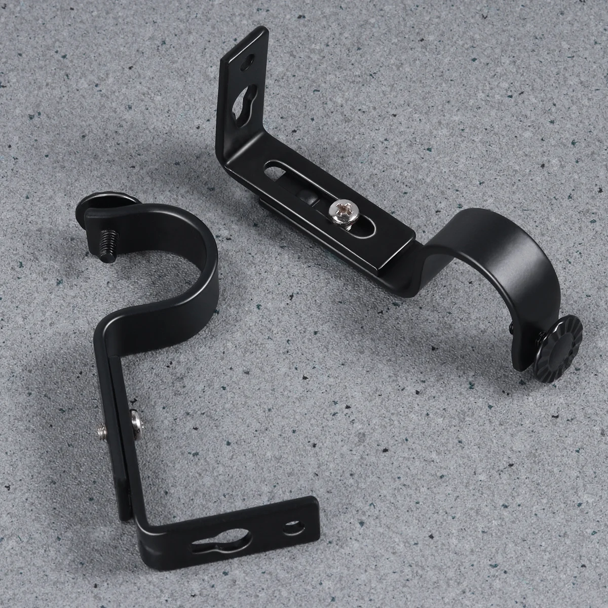 

2Pcs Iron Curtain Rod Bracket Adjustable Wall Mount for 15-22Mm Diameter Pole Vintage Style Holder No Wobble Curtain Holder