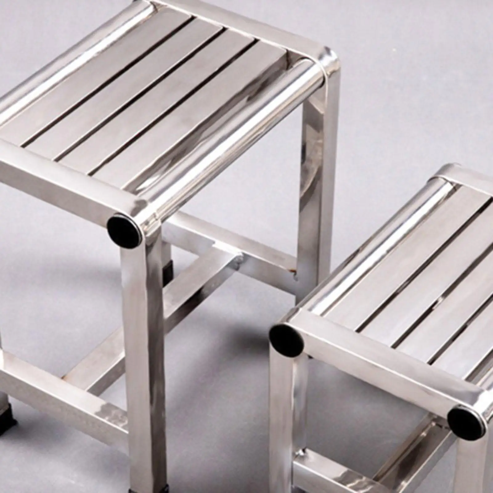 Shoe Changing Stool Stainless Steel Small Shower Chair Bench Elegant Durable Seat for Kitchen and Bathroom