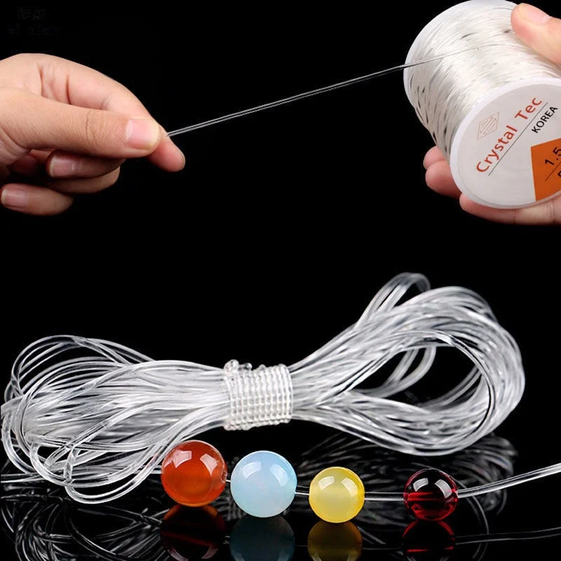 Transparent Elastic Thread Cord Crystal String Line Beading Cord Strings for Jewelry Making Beading Bracelet Necklace DIY Sewing