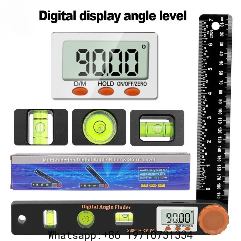 4 in 1 Digital Protractor Angle Finder Multi-purpose Horizontal Ruler Woodworking Universal Level Professional Measuring Tools
