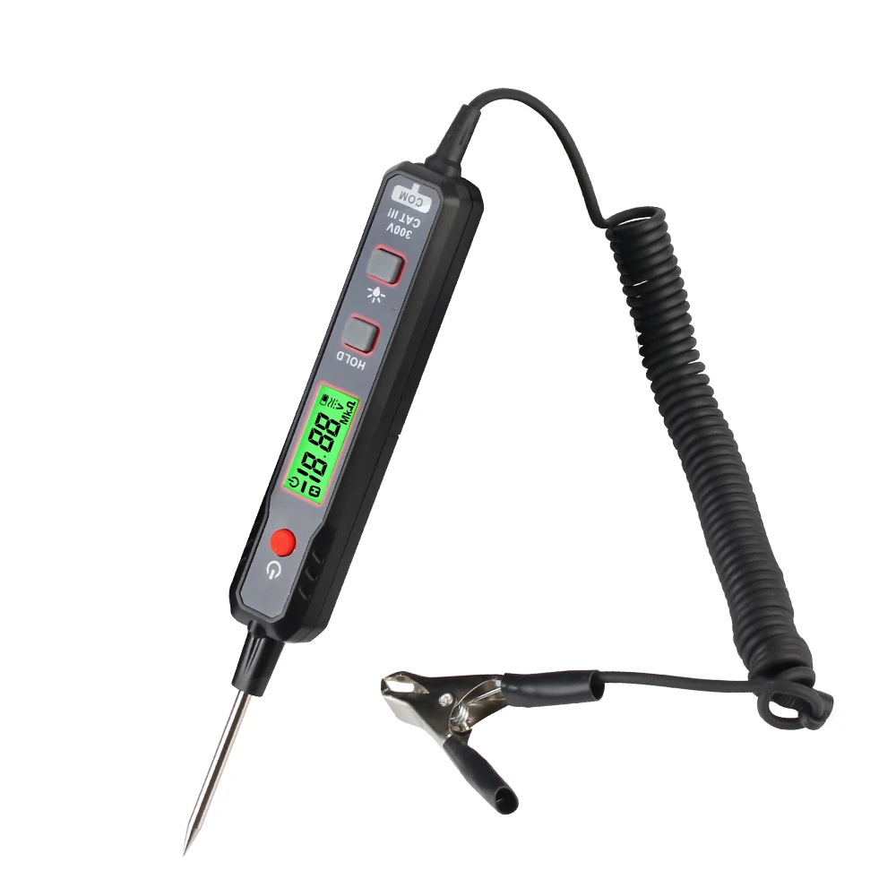 

Circuit Detector 0.8V-100V DC/Resistance Test HT86 Universal With Flashlight Car Voltage Tester Digital LCD Display Probe Pen