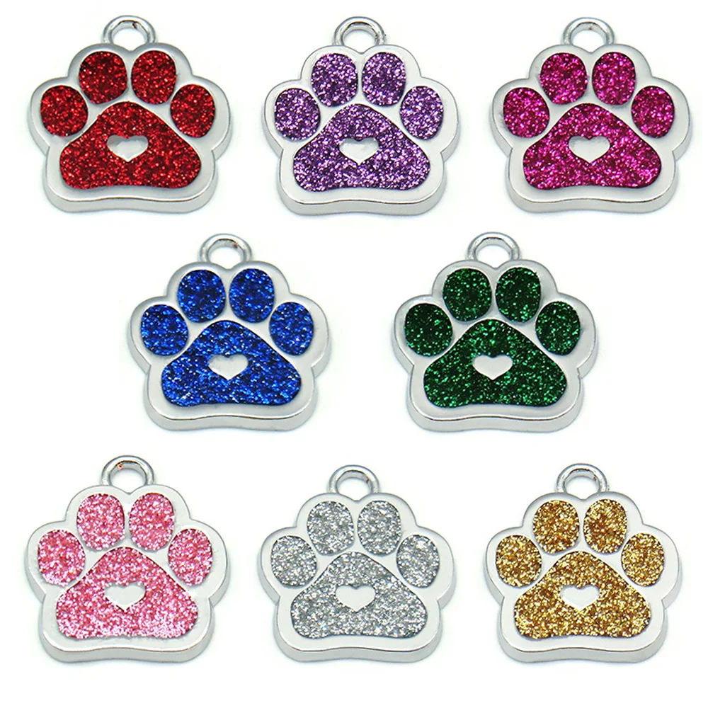 Wholesale 20pcs Dog Tag Engraved Pet Dog Collar Accessories NamePendant Anti-lost Pet Supplies Personalized Metal Key Ring Plate