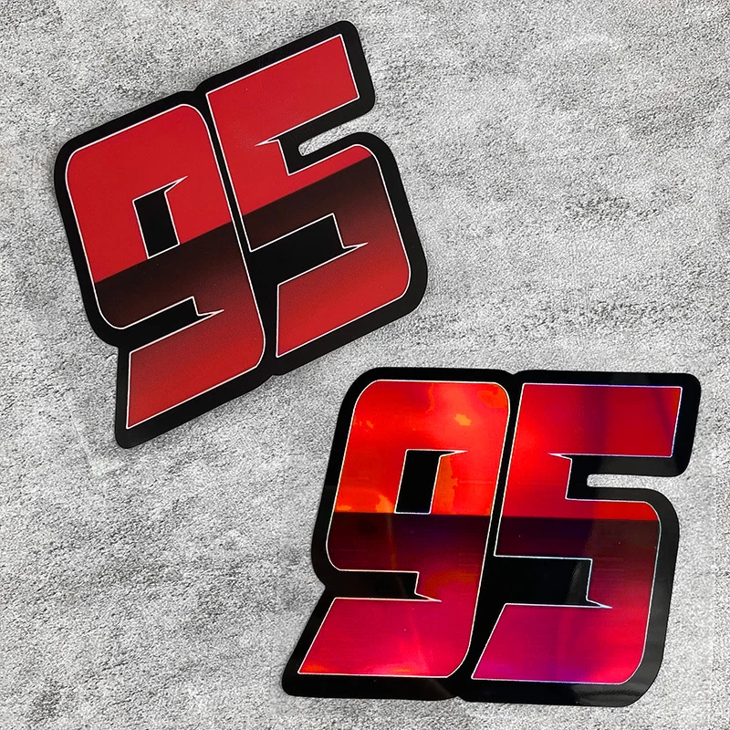 1PC Red Number 95 Car Stickers, Waterproof Vinyl Decals for Auto Rear Windshield Window Door Body Trunk Exterior Decor