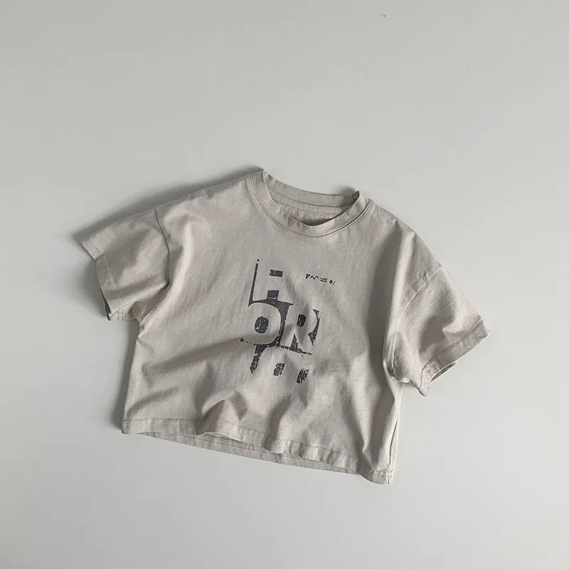 2024 Summer Costume Children Print Short Sleeve T-shirt Cotton Baby Girl Casual Tees Toddler Boy Loose Tshirt Kids Cotton Tops image 4