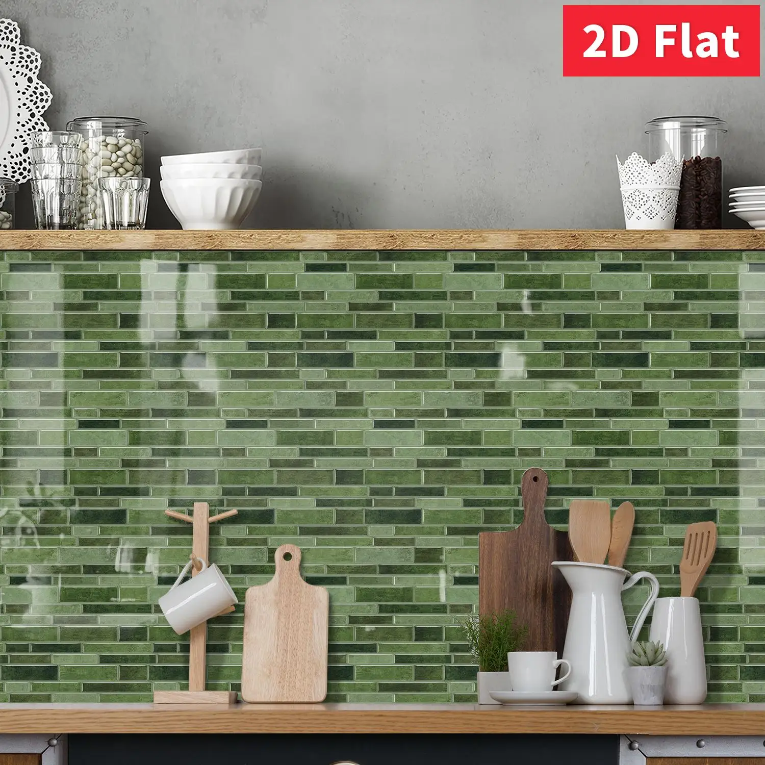 Olive Green Subway Tile 12x12