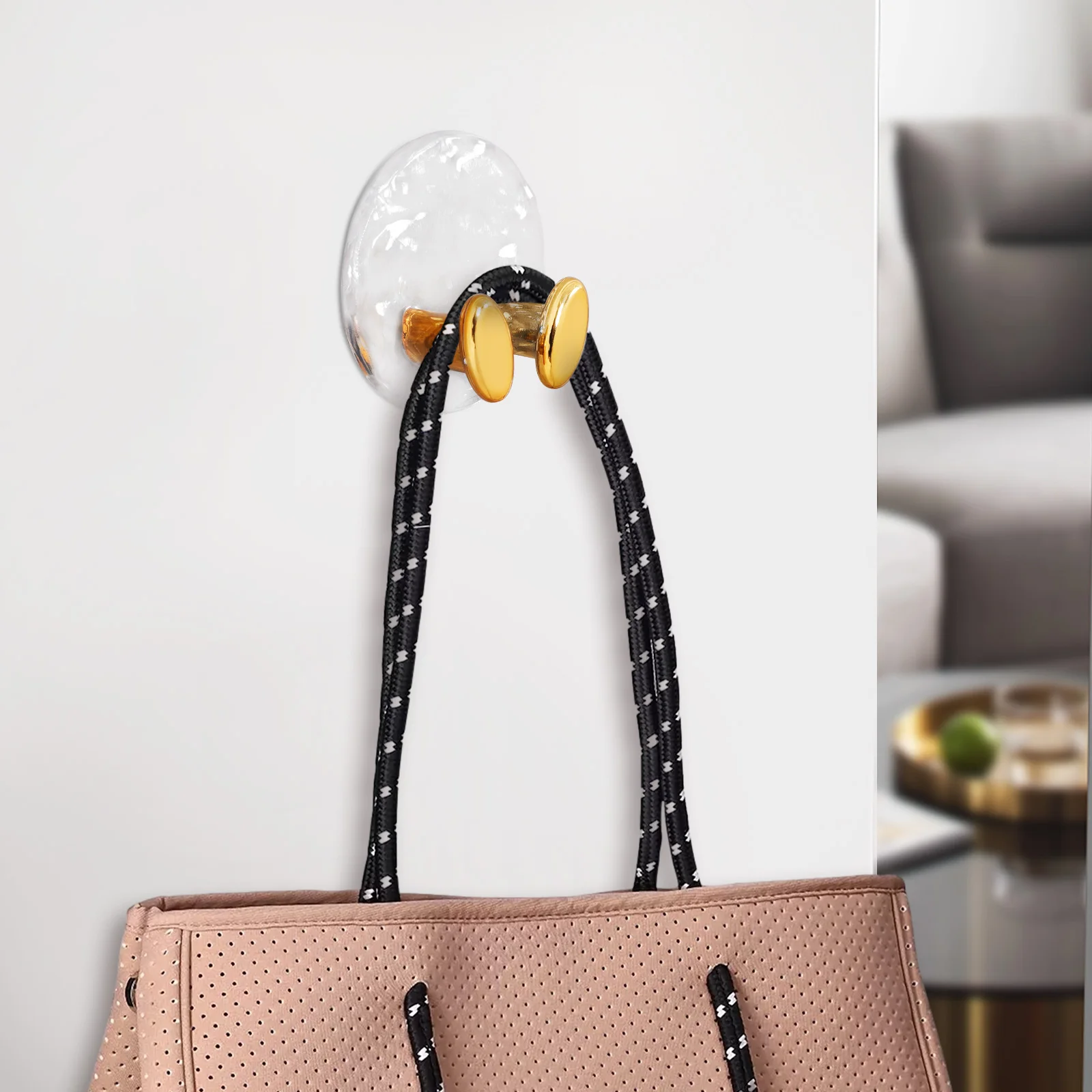 

4 Pcs Hooks Plug Adhesive Cable Clamp Organizer Wall Hanging Multifunctional Cord Golden Storage
