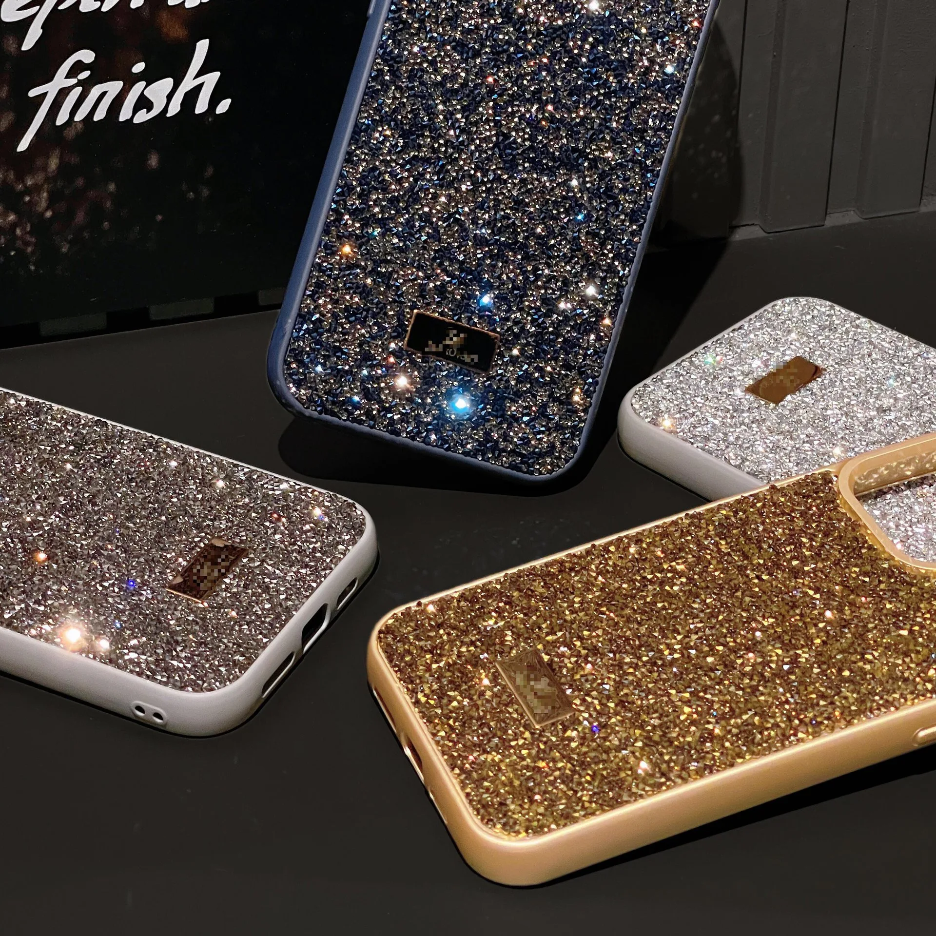 

Luxury crystal phone case for iPhone 16 Pro Max, 15 14 13 12 series
