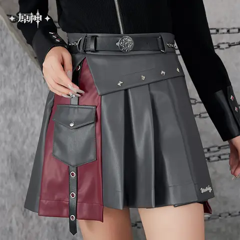 Pre-sale in Jan .Wriothesley Mini Skirt Official MiHoYo Genshin Impact Women Cosplay Pleated Skirt Causal JK Skirt Birthday Gift