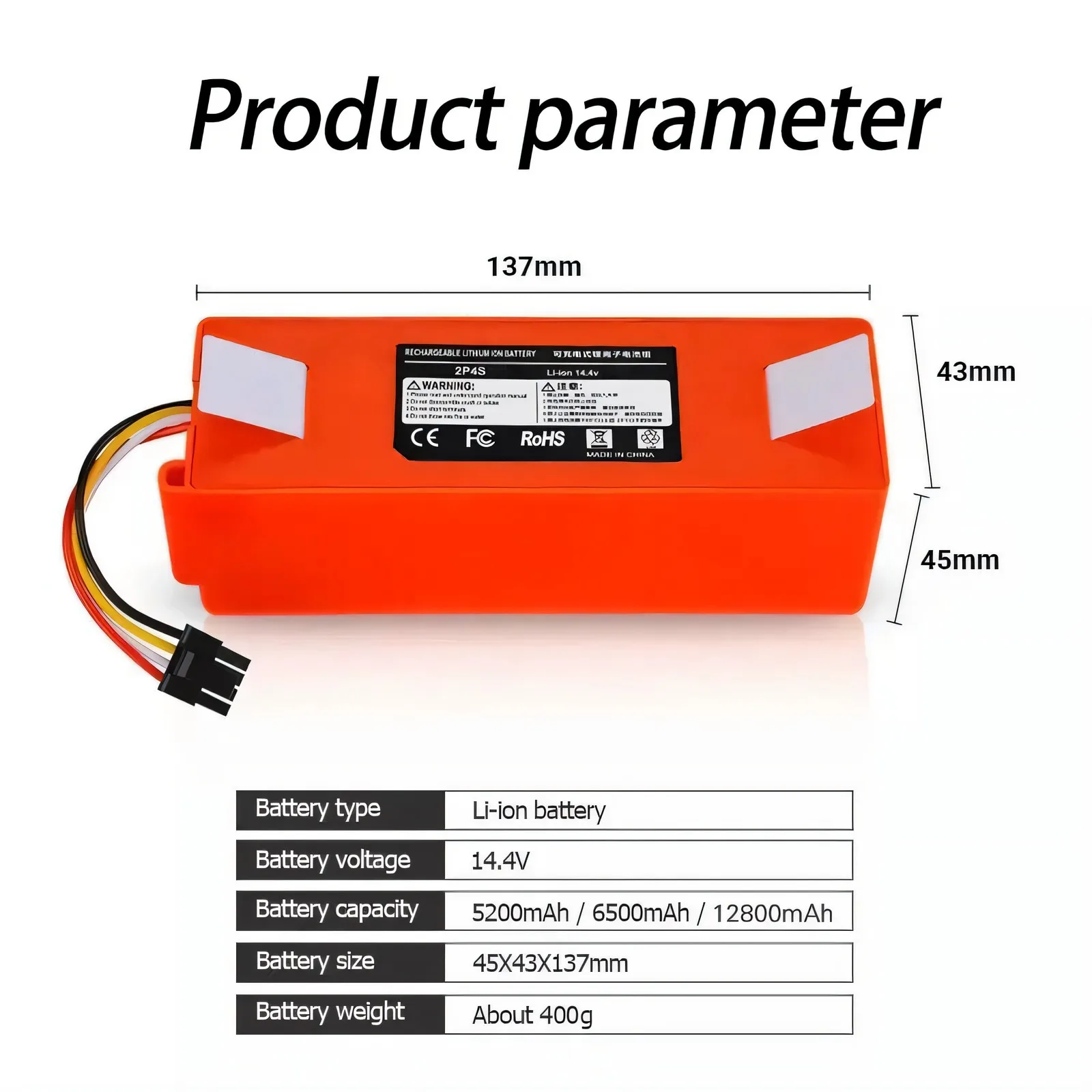 

Replacement Battery For Roborock S6 S7 MaxV Q5 Q7 MAX Robot Vacuum Cleaner Accessories Parts new Battery