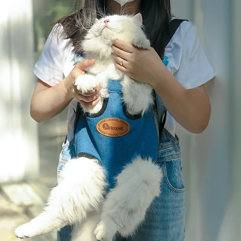 Pet Cat Backpack Portable Puppy Cat Carrier Bag Outdoor Travel Breathable Pet Cat Front Shoulder Carry Sling Bag Pet Supplies