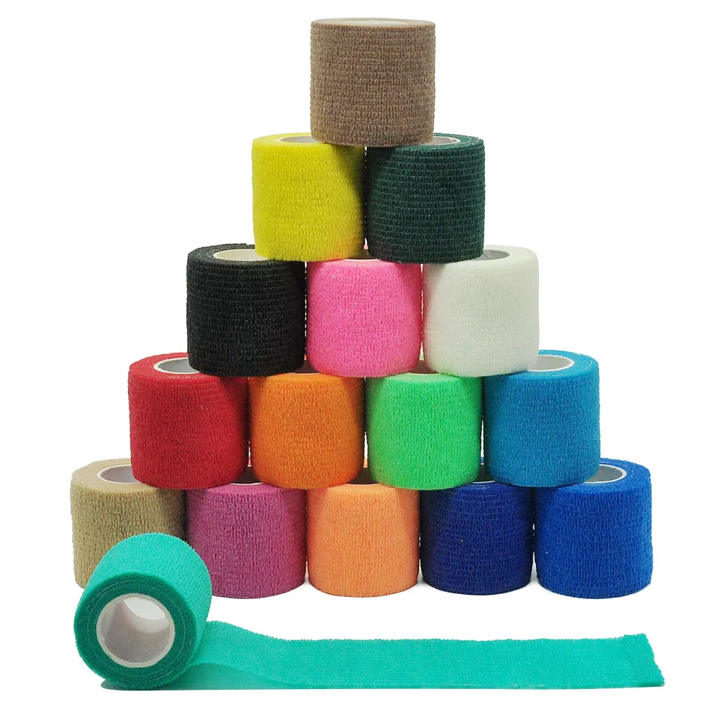 18 Colors Colorful Athletic Wrap Tape Self Adhesive Elastic Bandage Elastoplast Sports Protector Knee Finger Ankle Palm Shoulder