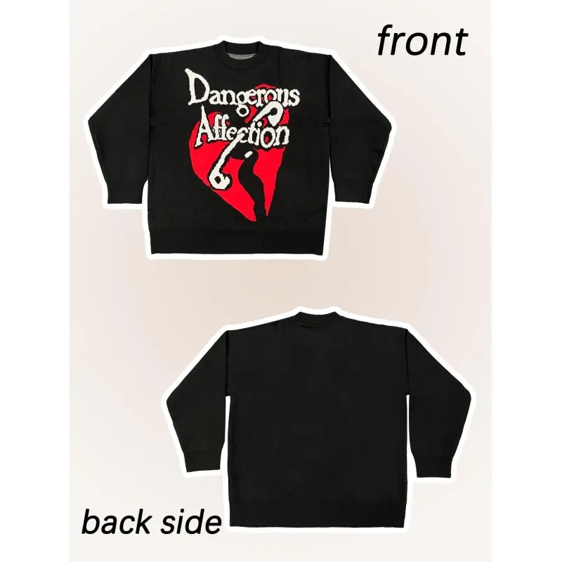 

Trendy Autumn Winter Street Style Personalized Pattern Pullover Knitted Sweater Fashion Warm And Versatile