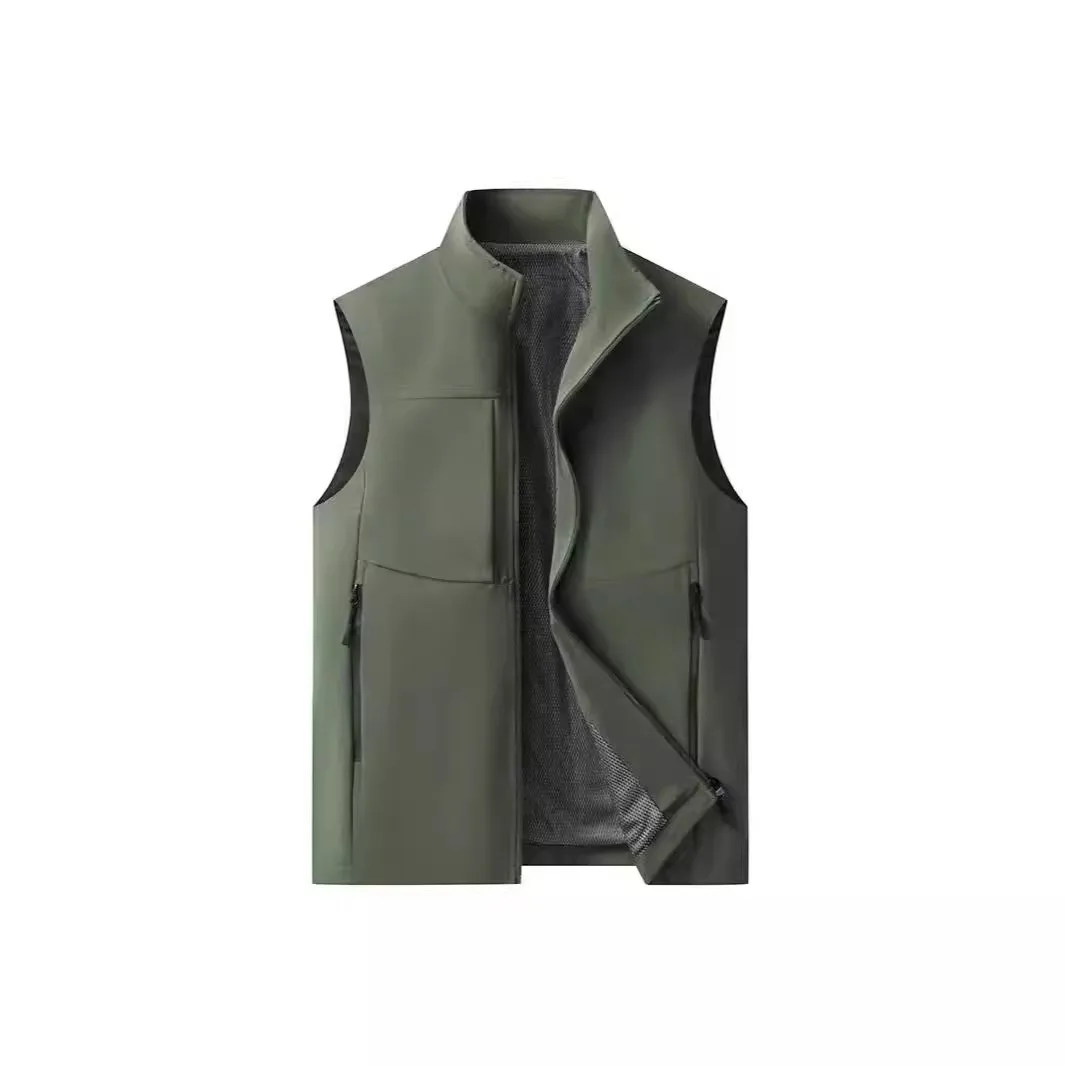 

Casual Loose Vest Zipper Multi-Pocket Vest Sleeveless Vest Jacket