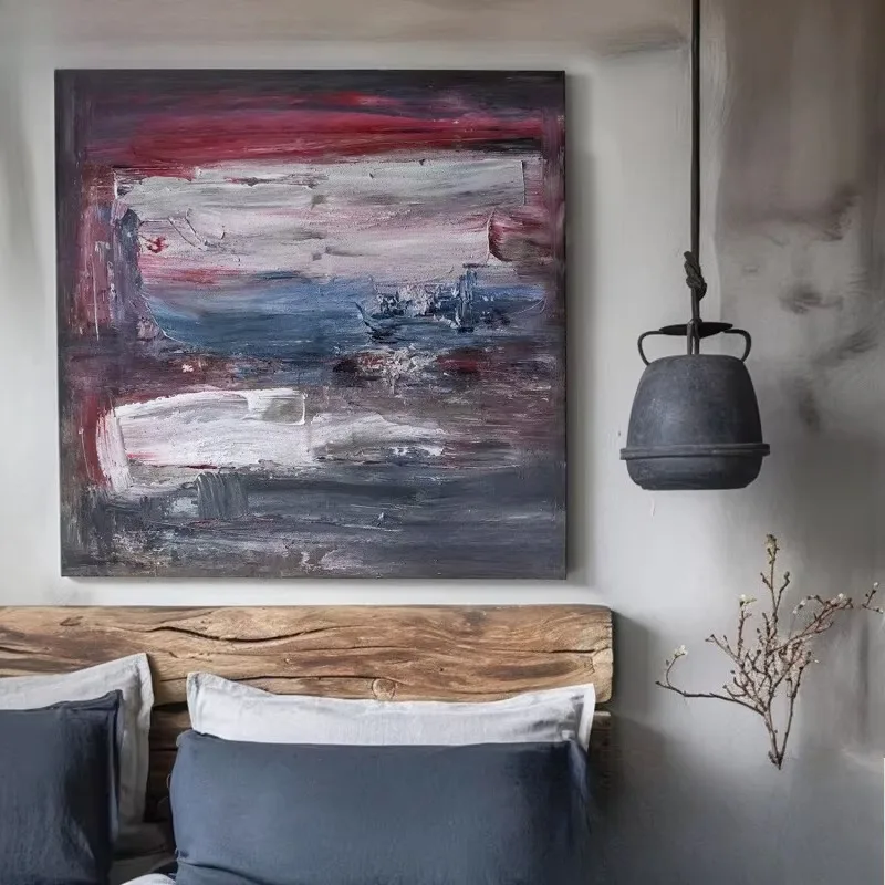 | Wabi Sand Wind Advanced Sense Abstract Living Room Niche Texture Oil Painting