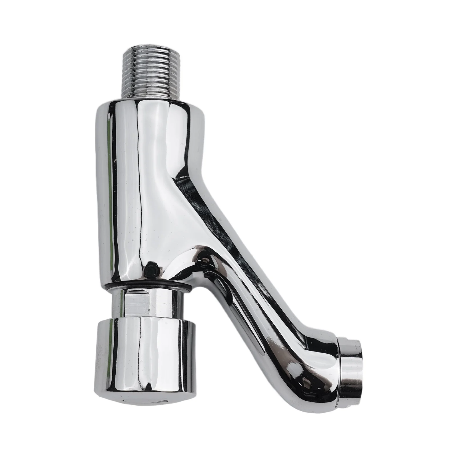 Brass Chrome Basin Self Closing Tap Reliable Single Lever Tap Durability Push Cold Water Supply Suitable Place