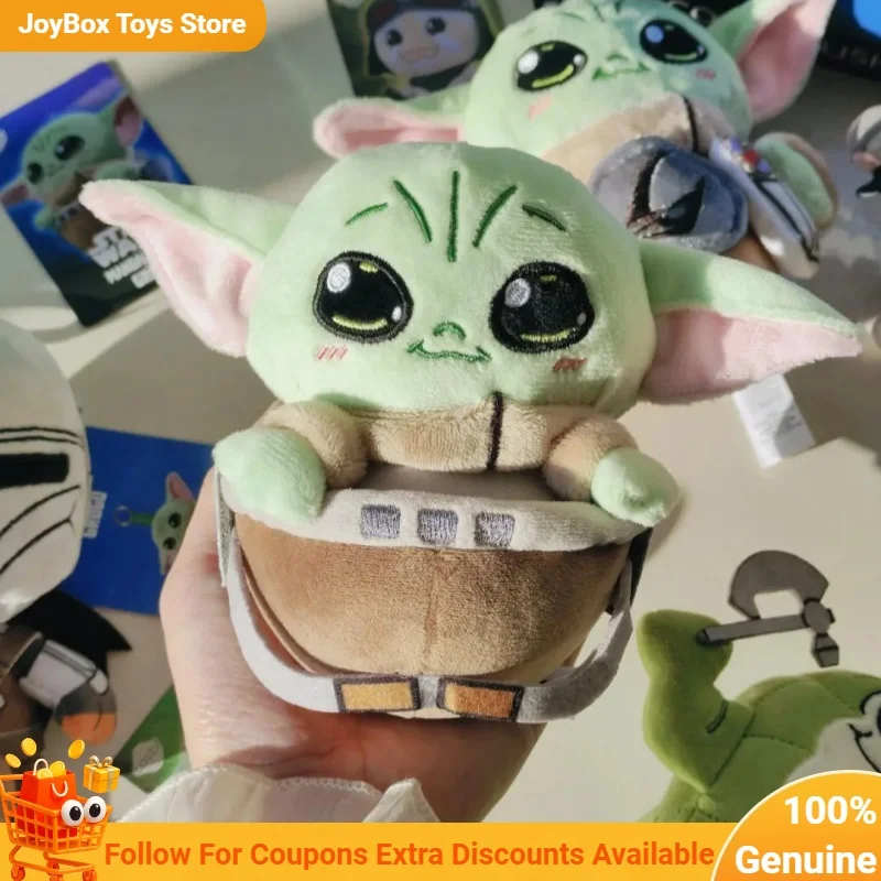 Authentic Hot Toys Star Wars The Mandalorian Baby Yoda Grogu Soft Textured Mini Figure Blind Box Bag Charm Keychain Collectible view 3