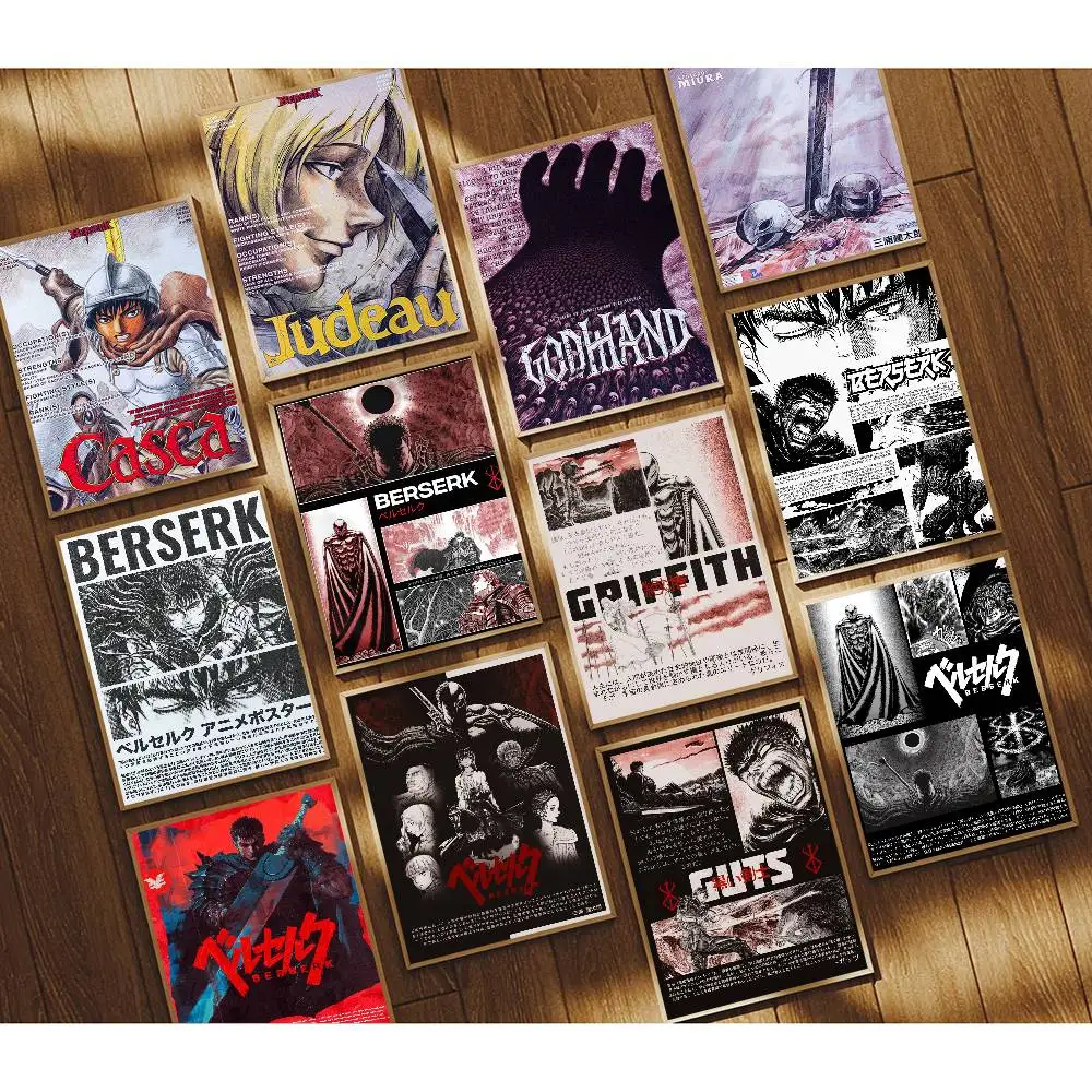 1pc Anime B-Berserk Poster Druck Für Schlafzimmer Wohnzimmer Wohnkultur Malerei Wand Kunst HD Bild Wandbild