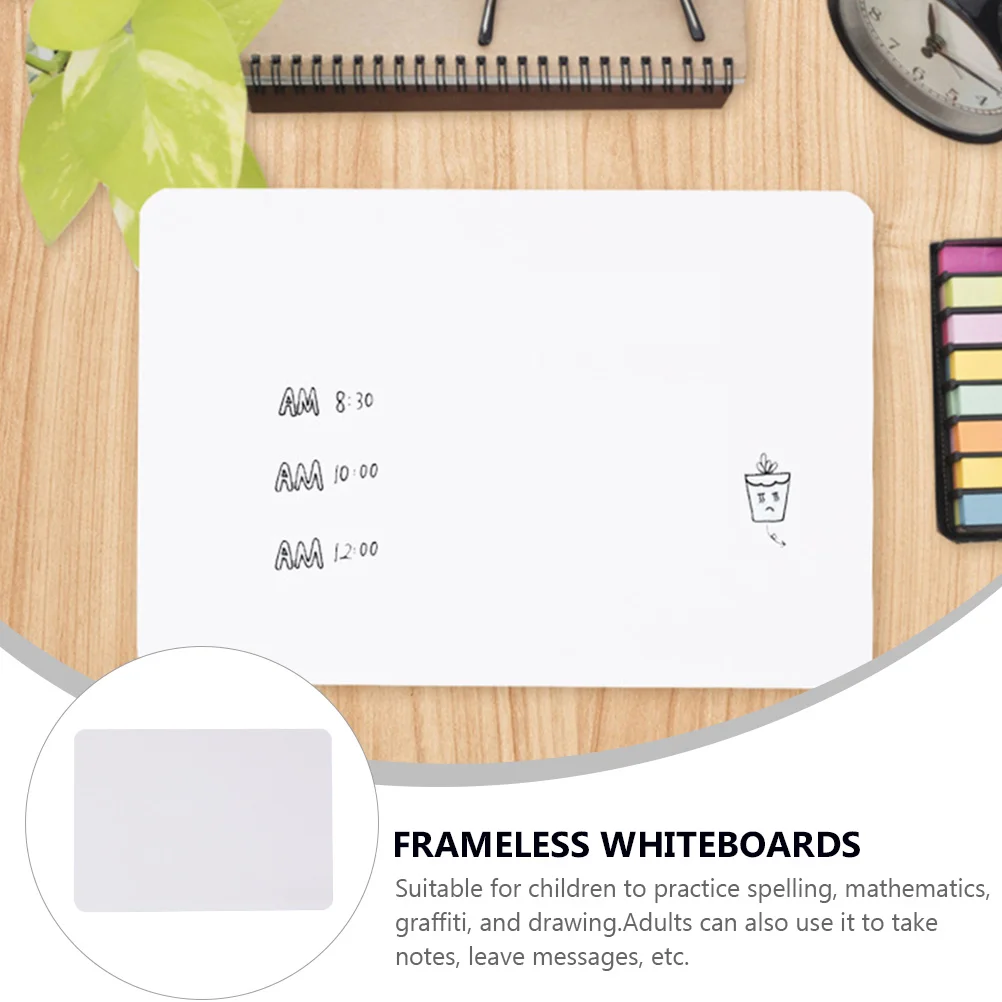 

5pcs Size Frameless Whiteboards Frameless for Kids Students Whiteboards Early Education Drawing Boards Drawing Boards