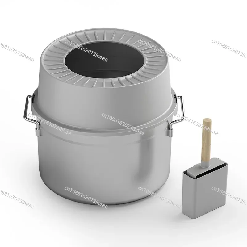Round Stainless Steel Cat Litter Box ， Semi-Enclosed Elevated Design Prevents Litter Tracking, Large Space Easy Clean
