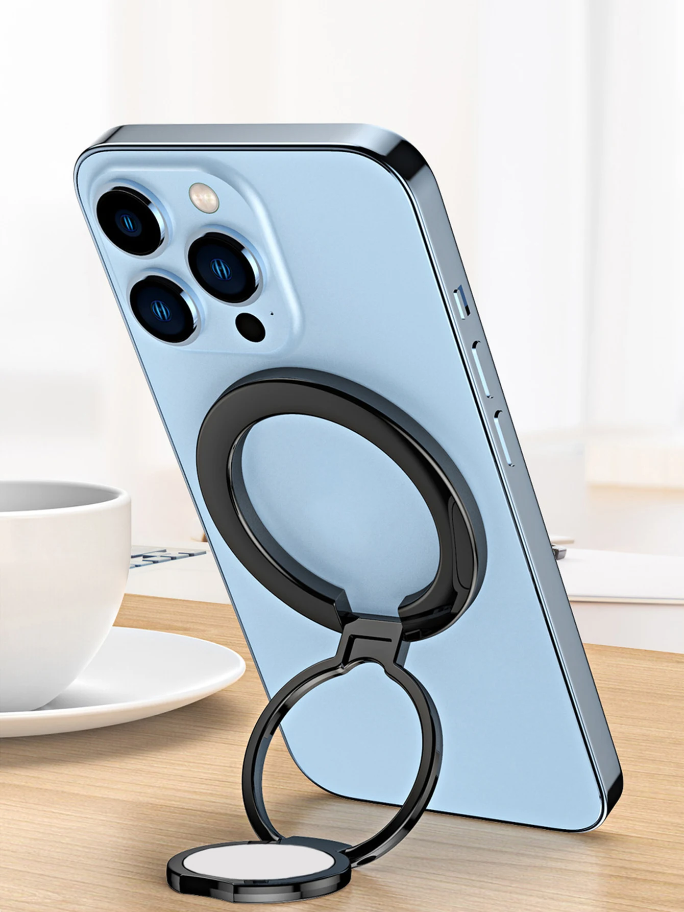 Magsafe Metall 3-Teiliger Mittlerer Magnetischer Saugring-Halter 360° ° Rotierendes, universelles, faltbares, ultradünnes, anhebbares Ladegerät C – Detail 6