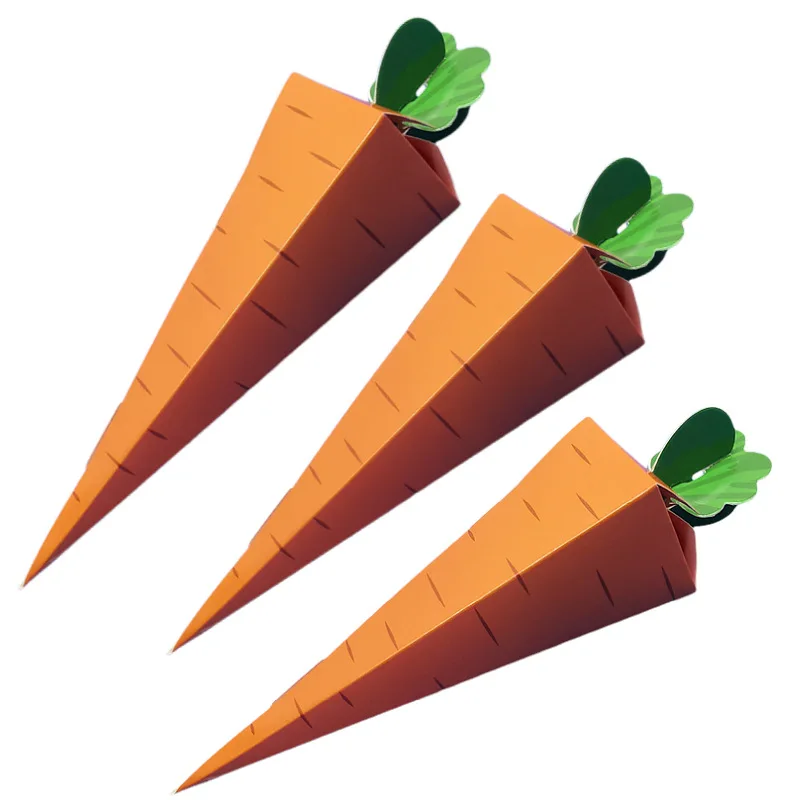 

Carrot Shape Candy Box Easter DIY Box Bunny Orange Carrot Gift Package Happy Easter Day 2025 Bag Kids Birthday Favor