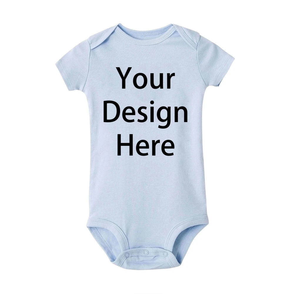 Personalised Baby Romper Custom Photo Name Infant Bodysuit Short Sleeve Crew Neck Jumpsuit Commemorative Gifts To Babys