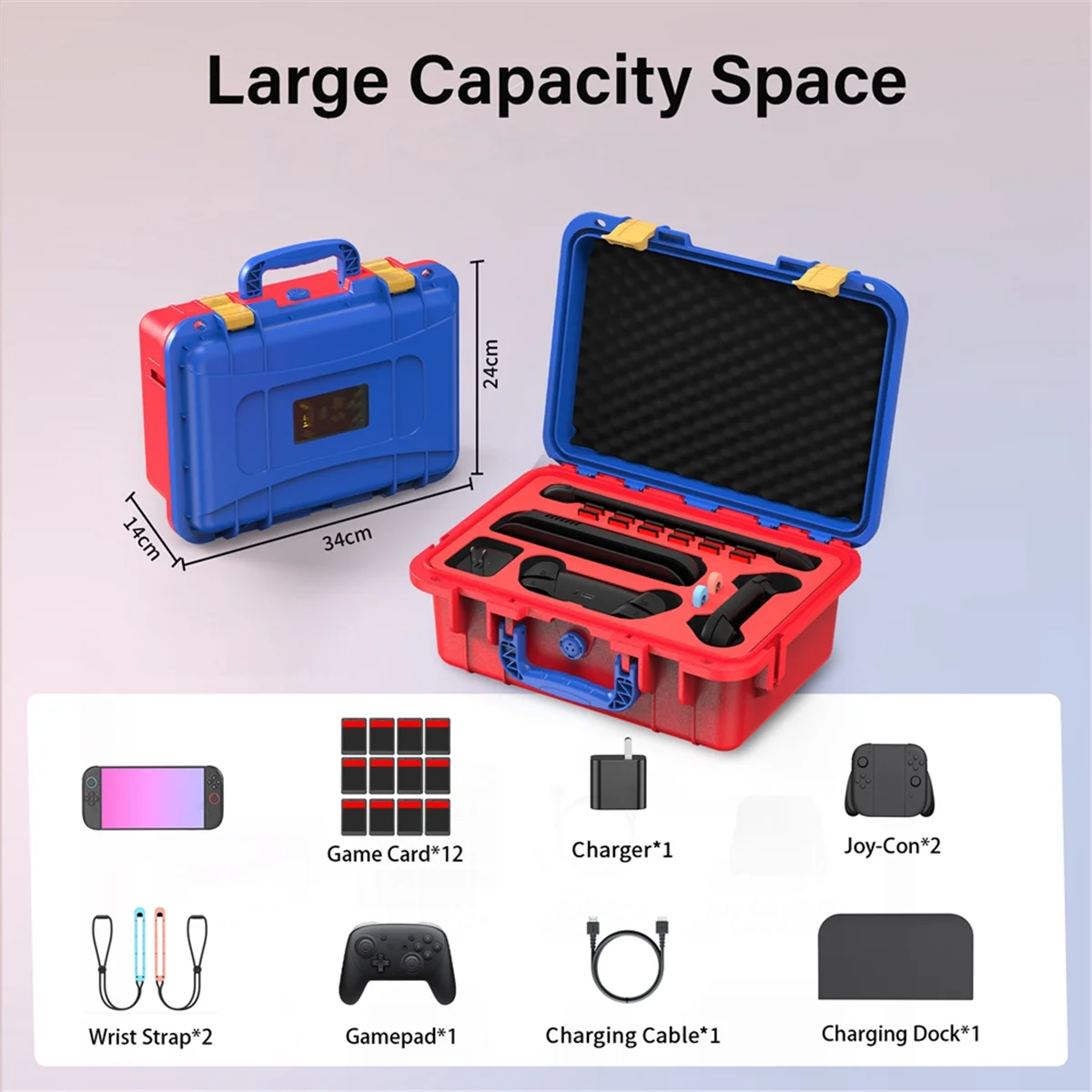 

AT59 Жесткий чехол для Nintendo Switch 2, Жесткий дорожный чехол с мягкой подкладкой для Switch 2, аксессуары для хранения контроллера A