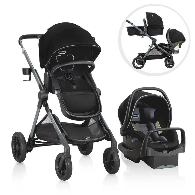 

Pivot Xpand Modular Travel System with LiteMax Infant Car Seat with Anti-Rebound Bar (Ayrshire Black)