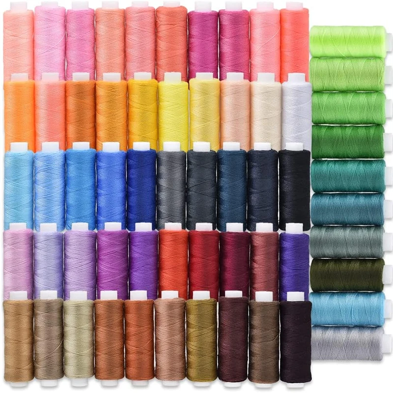 10Pcs Sewing Threads Kits 200 Yards per Spool Polyester Threads Sewing Tool DIY Craft Hand Machine Sewing Embroidery Accessories